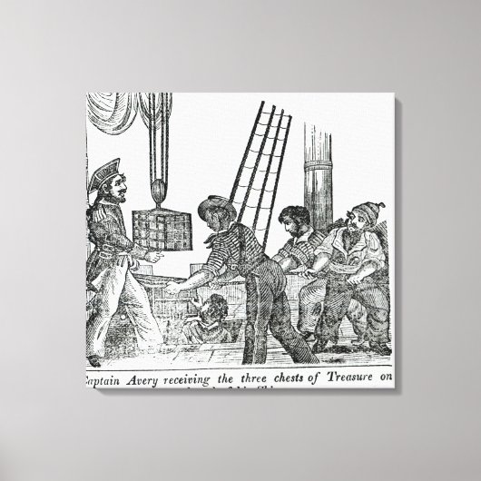 エイブリィ大尉が宝箱3箱を受け取った キャンバスプリント (正面)