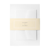 エイブリシンプルーニュートラルバターイエロ結婚ーズ 招待状ベリーバンド (正面例)