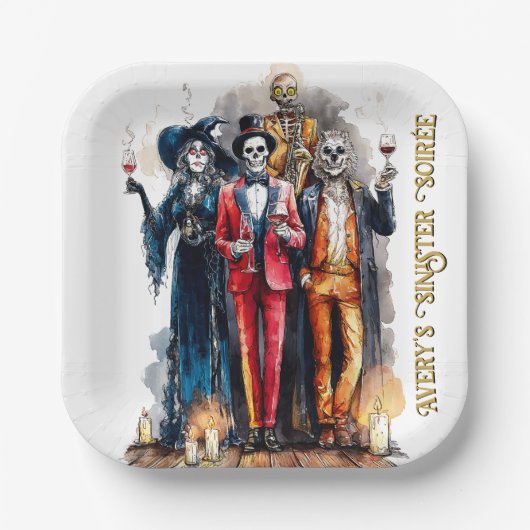 エイブリズシニスターソイレハローウィンパーティ ペーパープレート (正面)