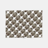 エイブリンカーンアメリカ大統領ヴィンテージポートレートUS フリースブランケット (正面(横))