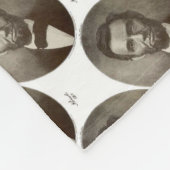 エイブリンカーンアメリカ大統領ヴィンテージポートレートUS フリースブランケット (角)