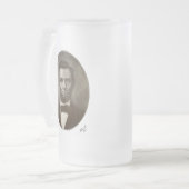 エイブリンカーンアメリカ大統領ヴィンテージポートレートUS フロストグラスビールジョッキ (正面左)