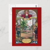 エイブリンカーンズスプリングフィールドホームヴィンテージ ポストカード (正面/裏面)