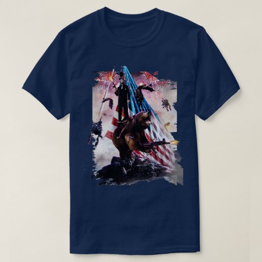 エイブリンカーンライディングベア Tシャツ (デザイン正面)