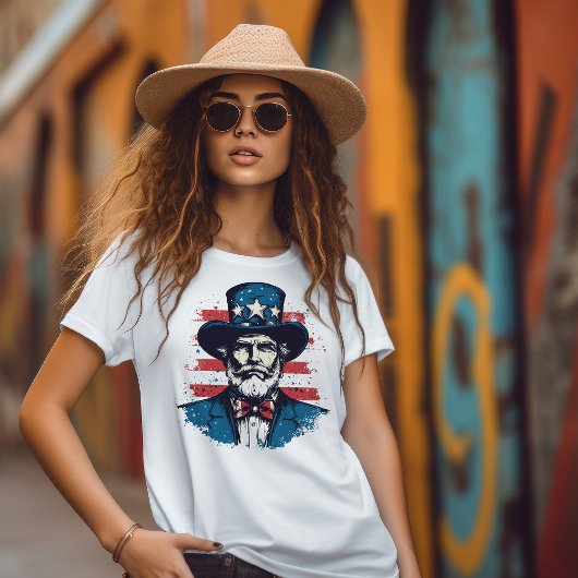 エイブリンカーンヴィンテージ独立記念日7月4日 Tシャツ