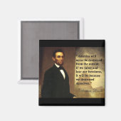 エイブリンカーン引用文「アメリカは決して…」 マグネット (正面/裏面)