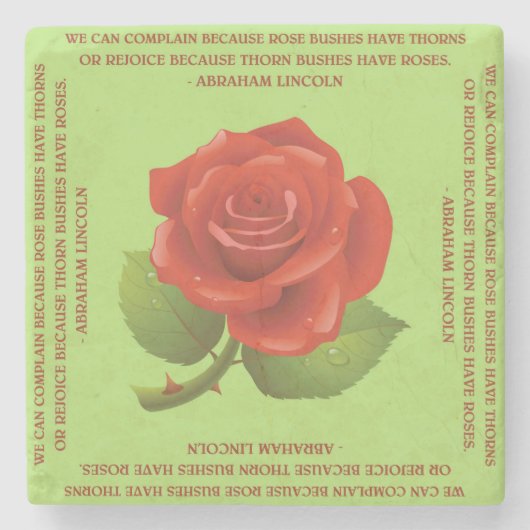 エイブリンカーン引用文 ストーンコースター (正面)