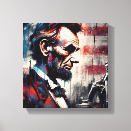 エイブリンカーン第16期米国大統領3 キャンバスプリント (正面)