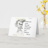 エイブリンカーン&有名エンドオブロープ引用文 カード (黄色い花)