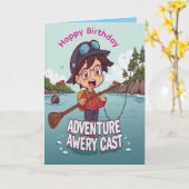 エイブリーの冒険の誕生日パーティー カード (黄色い花)