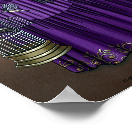 「エイブリー」ゴシック様式のエンジェル鳥かごポスター ポスター (角)