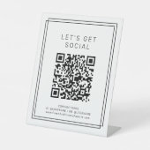 エイブリー モダン ミニマル Let's Get Social メディア 台座サイン (正面)