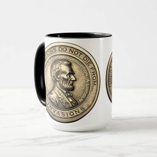 エイブ素晴らしラムリンカーン引用文 マグカップ (正面左)