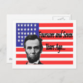 エイブ・リンカーン「40年と7年前」 ポストカード (正面/裏面)