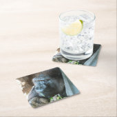 エイプフッド日本の～ゴリラ食べズ スクエアペーパーコースター (インサイチュ)