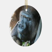 エイプフッド日本の～ゴリラ食べズ セラミックオーナメント (右)