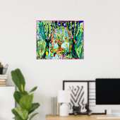 エイプリルうぶな人フォークアート春お祝いポスター ポスター (ホームオフィス)