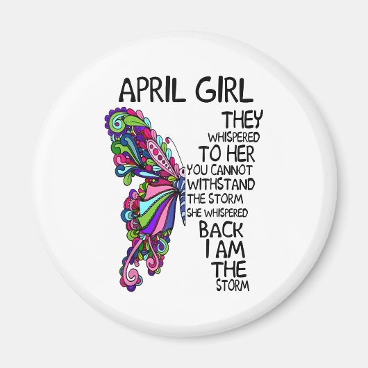 エイプリルガール彼女は私は嵐に戻って囁いた マグネット (正面)