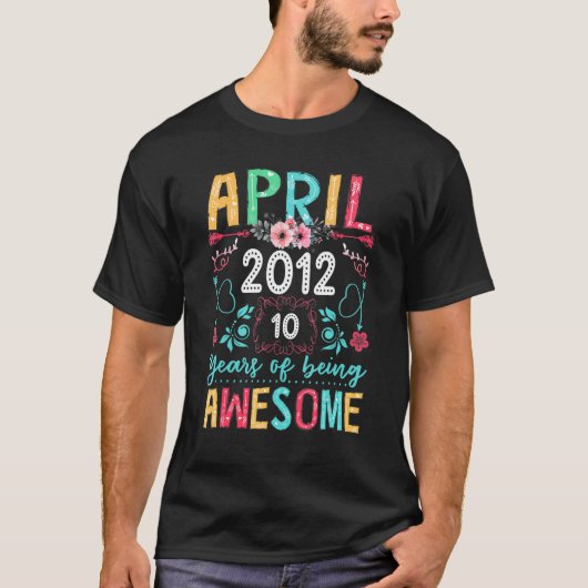 エイプリルガール2012年10誕生日10歳 Tシャツ (正面)
