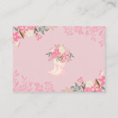 エイプリルシャワーが5月の花の本を持ってベビー エンクロージャーカード (裏面)