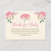 エイプリルシャワーが5月の花の本を持ってベビー エンクロージャーカード (正面)