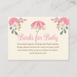 エイプリルシャワーが5月の花の本を持ってベビー エンクロージャーカード