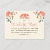 エイプリルシャワーが5月の花の本を持ってベビー エンクロージャーカード (正面)