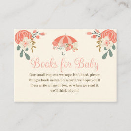 エイプリルシャワーが5月の花の本を持ってベビー エンクロージャーカード
