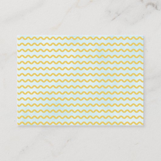 エイプリルシャワーが5月の花の本を持ってベビー エンクロージャーカード (裏面)