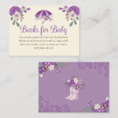 エイプリルシャワーが5月の花の本を持ってベビー エンクロージャーカード (正面/裏面)