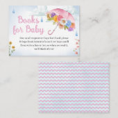 エイプリルシャワーが5月の花の本を持ってベビー エンクロージャーカード (正面/裏面)