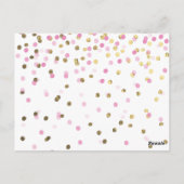 エイプリルシャワーが5月の花の本を持ってベビー ポストカード (裏面)