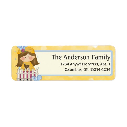 エイプリルシャワーガール春シーズン住所 シール4 ラベル (正面)