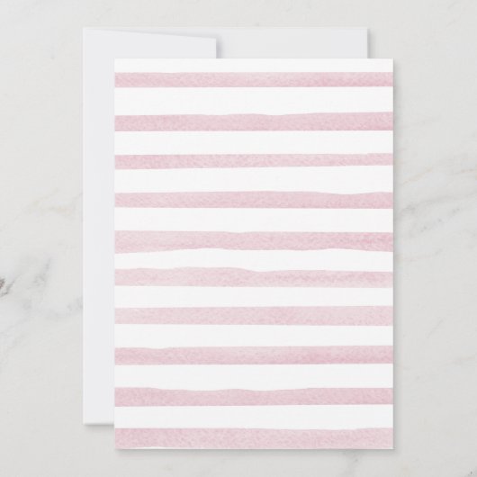 エイプリルシャワーピンクのバラの傘ブーツ 招待状 (裏面)