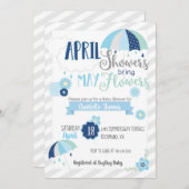 エイプリルシャワーベビーシャワー招待状 招待状 (正面/裏面)