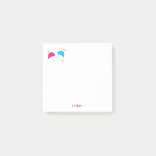 エイプリルシャワー雨天傘（名前） ポストイット (正面)