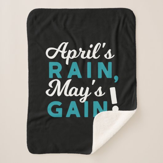 エイプリルシャワー5月の花感動的引用文 シェルパブランケット (正面)
