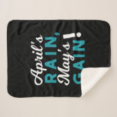 エイプリルシャワー5月の花感動的引用文 シェルパブランケット (正面(横))