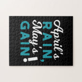 エイプリルシャワー5月の花感動的引用文 ジグソーパズル (横)