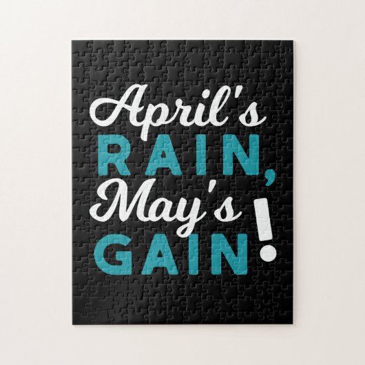 エイプリルシャワー5月の花感動的引用文 ジグソーパズル (縦)