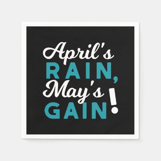 エイプリルシャワー5月の花感動的引用文 スタンダードカクテルナプキン (正面)