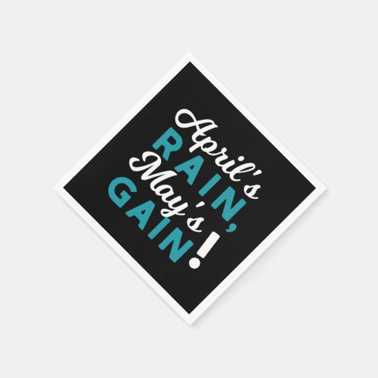 エイプリルシャワー5月の花感動的引用文 スタンダードカクテルナプキン (角)