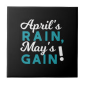 エイプリルシャワー5月の花感動的引用文 タイル (正面)