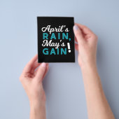 エイプリルシャワー5月の花感動的引用文 チラシ (手)