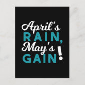 エイプリルシャワー5月の花感動的引用文 ポストカード (正面)
