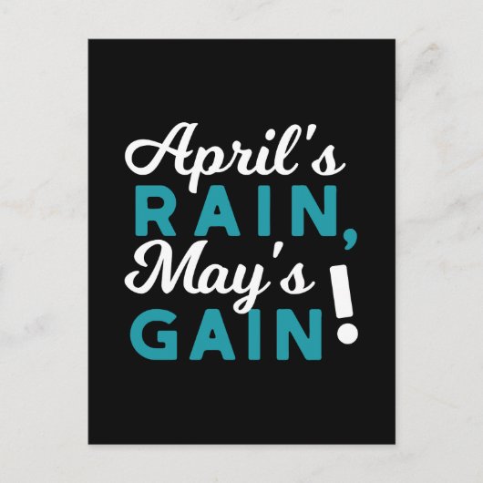 エイプリルシャワー5月の花感動的引用文 ポストカード (正面)