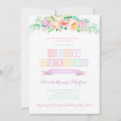 エイプリルシャワー5月フラワーズベビーシャワー招待状 招待状 (正面)