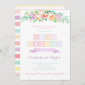 エイプリルシャワー5月フラワーズベビーシャワー招待状 招待状 (正面/裏面)