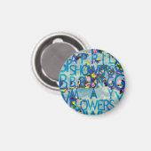 エイプリルシャワーTシャツTシャツTruckerハットボタンキーチェーン マグネット (正面/裏面)