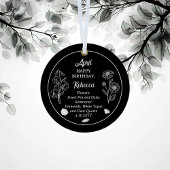 エイプリルデイジーとスイートピー誕生日キープサケ メタルオーナメント